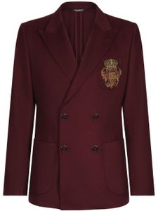 Dolce & Gabbana blazer à broderies - Rouge