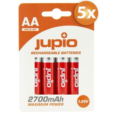 Voordeelpak van 20 x AA Jupio batterijen 2700mAh - speciaal voor flitsers
