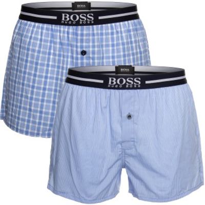 BOSS 2 stuks Woven Boxer Shorts With Fly