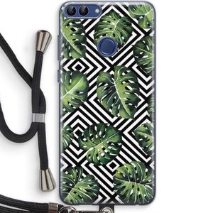 Geometrische jungle: Huawei P Smart (2018) Transparant Hoesje met koord