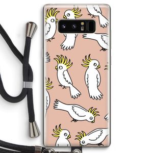 Papegaai: Samsung Galaxy Note 8 Transparant Hoesje met koord