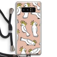 Papegaai: Samsung Galaxy Note 8 Transparant Hoesje met koord