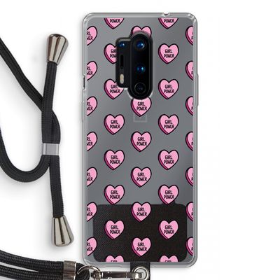 GIRL POWER: OnePlus 8 Pro Transparant Hoesje met koord