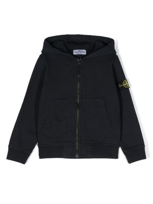 Stone Island Junior doudoune à patch logo - Bleu