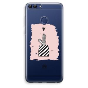 Zwart-wit cactus: Huawei P Smart (2018) Transparant Hoesje