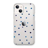 Blauwe stippen: iPhone 13 mini Transparant Hoesje