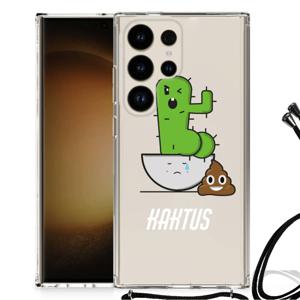 Samsung Galaxy S24 Ultra Stevig Bumper Hoesje Cactus Poo