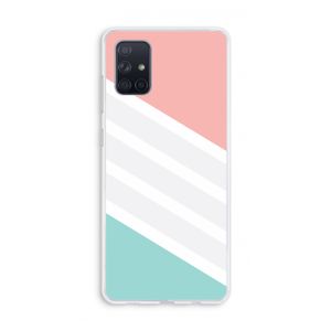 Strepen pastel: Galaxy A71 Transparant Hoesje