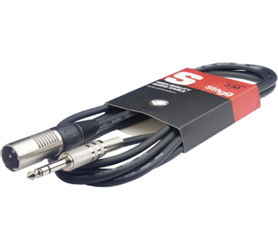 Stagg SAC3PSXM Verloopkabel Jack Naar XLR M