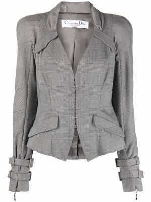 Christian Dior Pre-Owned veste à carreaux (années 1990) - Noir