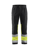 Blåkläder Werkbroek met stretch High-Vis 15511811 | Zwart/High-Vis Geel | Maat 50 - 7330509539859