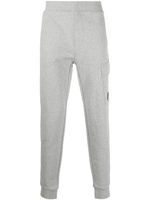 C.P. Company logo-patch cotton track pants - Gris - thumbnail