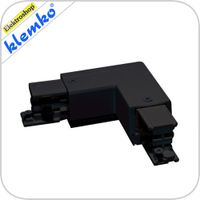 Euro 3 fase rails l - connector rechts (65x65 mm) zwart