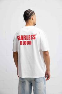 Fearless Blood Vintage T-Shirt Heren Wit/Rood - Maat XS - Kleur: RoodWit | Soccerfanshop
