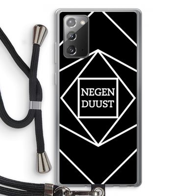 Negenduust geometrisch: Samsung Galaxy Note 20 / Note 20 5G Transparant Hoesje met koord