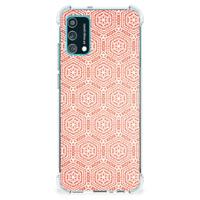 Samsung Galaxy M02s | A02s Doorzichtige Silicone Hoesje Pattern Orange