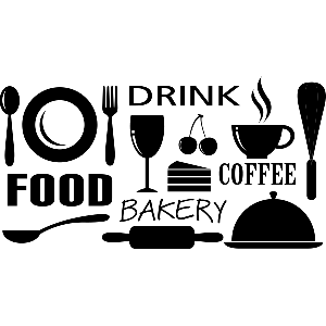 Drink, Food, Bakery, Coffee - Muursticker