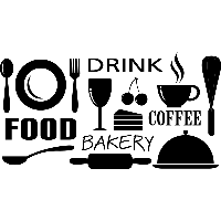 Drink, Food, Bakery, Coffee - Muursticker - thumbnail