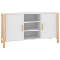 The Living Store Classic Dressoir - Wit - 107 x 38 x 60 cm - Duurzaam hout - Stabiele houten poot