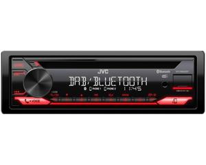 JVC KDDB622BT Autoradio enkel DIN Aansluiting voor stuurbediening, Bluetooth handsfree, DAB+ tuner