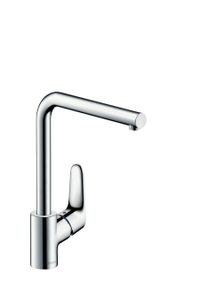 Hansgrohe Focus Keukenkraan Met Rechte Hoge Uitloop Rvs Look