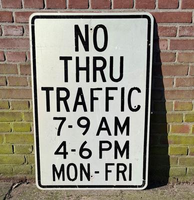 No Thru Traffic Straatbord - Origineel
