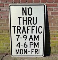 No Thru Traffic Straatbord - Origineel