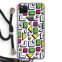 8-bit N°4: Pixel 4a Transparant Hoesje met koord