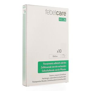 Febelcare Med6 Zelfkl.steriele Verband.15x9cm 10st