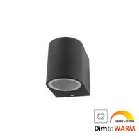 Wandlamp LED 1x7Watt ZWART 230Volt IP44 dimbaar - thumbnail