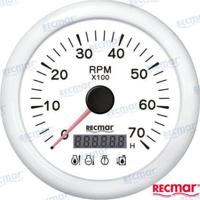 RECKY07312 - Toerenteller met 4 LED's en alarm 0/7000 RPM B