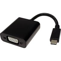 Value 12.99.3200 Adapterkabel [1x USB-C stekker - 1x VGA-bus] Zwart 0.10 m - thumbnail