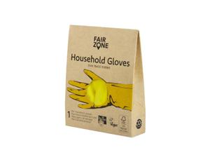 Fair Zone 4800161 beschermende handschoen Huishoudhandschoenen Geel Katoen, Rubber 1 stuk(s)