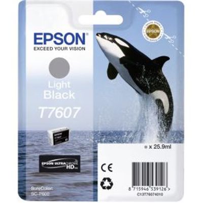 Epson inktpatroon licht zwart T 7607