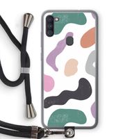 Memphis Shapes: Samsung Galaxy A11 Transparant Hoesje met koord