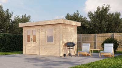 Lugarde Select Modern tuinhuis Gorssel 388x200cm - Onbehandeld- Plat dak- - Lugarde Select