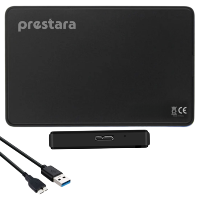 Zwarte 2,5 Inch Harde Schijf Behuizing - Supersnelle Externe Opslag met USB 3.0!