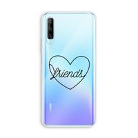 Friends heart black: Huawei P Smart Pro Transparant Hoesje
