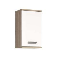 Wandkast - Wit / Sonoma Eiken - 1 deur - Badkamermeubel - 68,8 x 29 x 40,2 cm