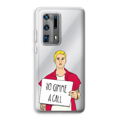Gimme a call: Huawei P40 Pro Plus Transparant Hoesje