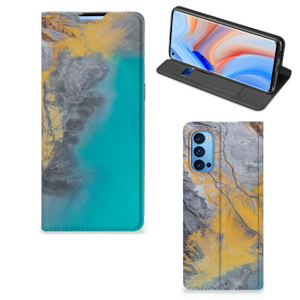 OPPO Reno4 Pro 5G Standcase Marble Blue Gold