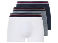 LIVERGY 3 heren boxers (Marine/lichtblauw/wit, M)
