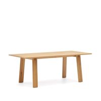 Kave Home Uitschuifbare Eettafel Arlen Eiken, 200 - 250 x 95cm - Naturel