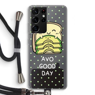 Avo Good Day: Samsung Galaxy S21 Ultra Transparant Hoesje met koord