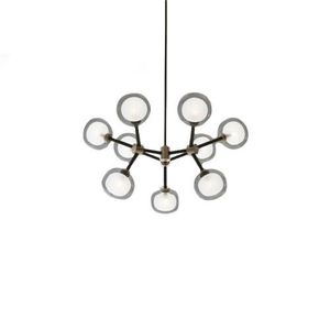 Tooy Nabila 9 Hanglamp - Zwart - Messing