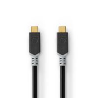 Nedis CCBW64020AT10 USB-kabel 1 m USB4 Gen 2x2 USB C Zwart, Zilver - thumbnail