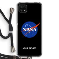 NASA: Samsung Galaxy A22 5G Transparant Hoesje met koord