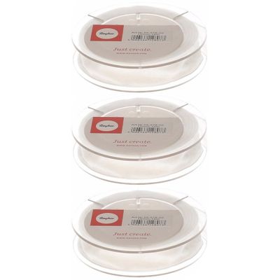 3x Hobby/decoratie witte organza sierlinten 1,5 cm/15 mm x 10 meter