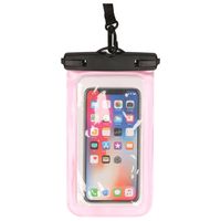 Bellatio Design waterdicht telefoonhoesje voor alle telefoons tot 6 inch roze   -