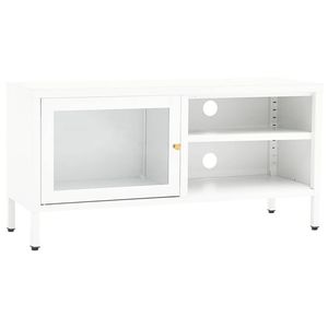 The Living Store TV-kast - Steel - 90x30x44 cm - Wit